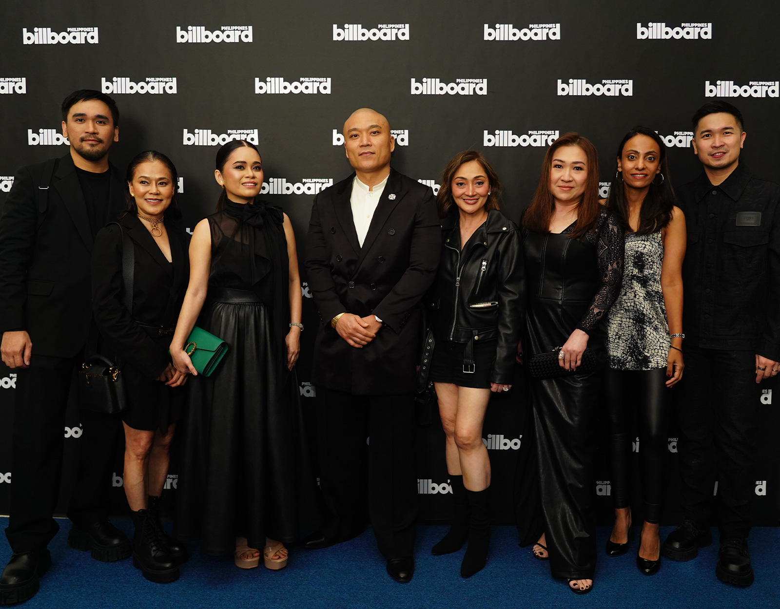 From L to R: AGC Power Holdings Corp. CEO Archie Carrasco; MGLI COO Rhoda Campos-Aldanese; MMGI COO and Billboard Philippines Publisher Anne Bernisca; Billboard President Mike Van; Live Nation Philippines Managing Director Rhiza Pascua; Universal Records Managing Director Kathleen Dy-Go; Penske Media Vice President Gurjeet Chima; and AGC Power Holdings Corp. AVP for Corporate Affairs Randolf Palanca Jr.