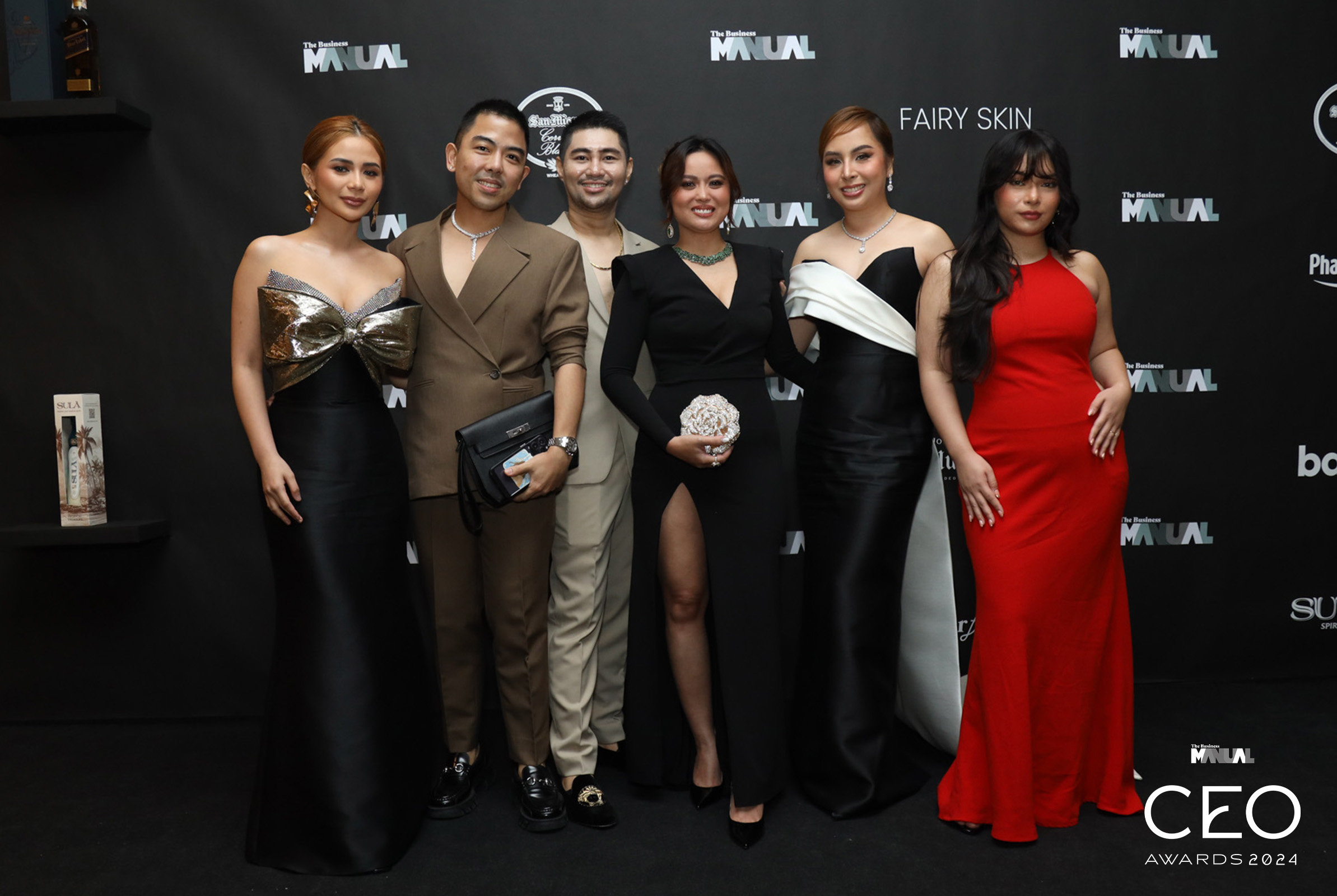 In the photo [L-R]: Luxe Wax CEO Janine Carlos, Gluta Lipo makers Jeff Tan and Leo Ortiz, Juju Glow Founder and CEO Acee Paita, Luxe Skin CEO Anna Magkawas, Dear Face CEO Jonah Sison-Ramos, and Babe Formula CEO Paula Hilario